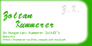 zoltan kummerer business card